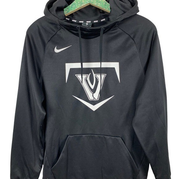 Nike Dri Fit Black Hoodie Sweatshirt Pullover Athletic Logo Small Mens - Picture 2 of 5